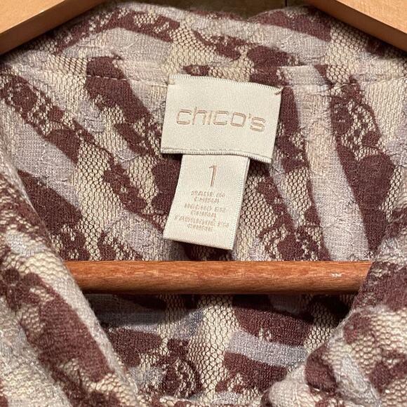 Chico’s 1 Zebra Swing Jacket | Runway-Inspired Neutral Brown Lace Fall '25 Trend - Picture 6 of 9